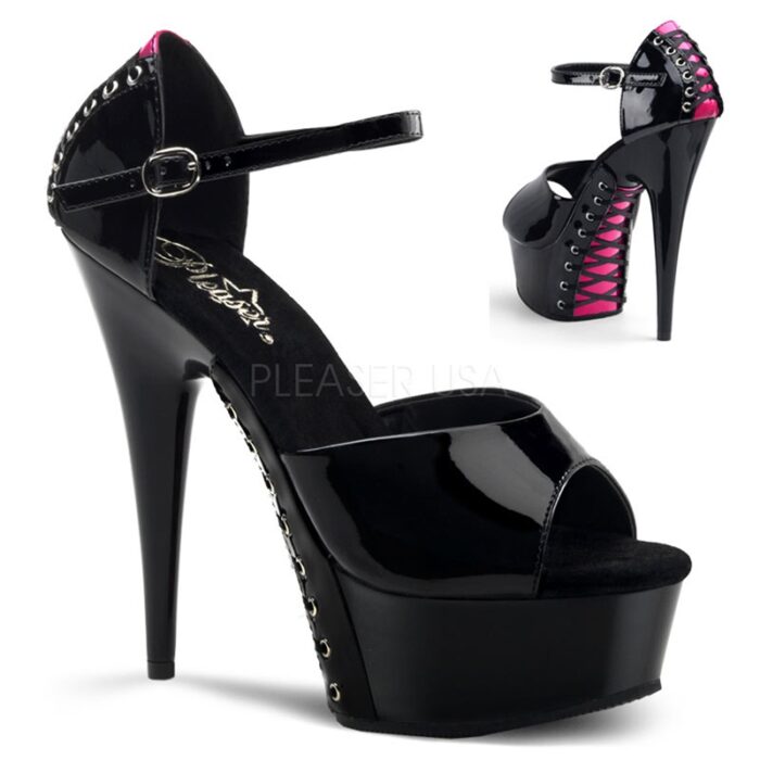 Pleaser DELIGHT-660 FH | Fuchsia corset dansschoenen van Pleaser