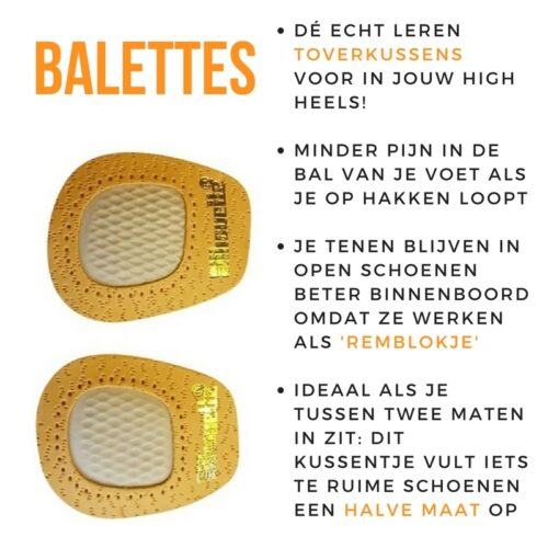 Balettes - een beter alternatief voor gelkussentjes! Tegen pijn in je voeten.