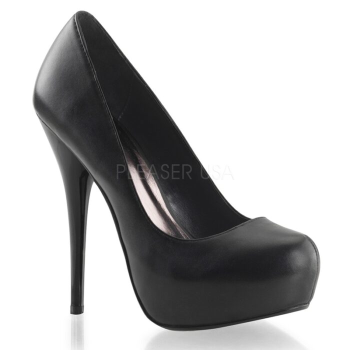 GORGEOUS-20 Zwart leer