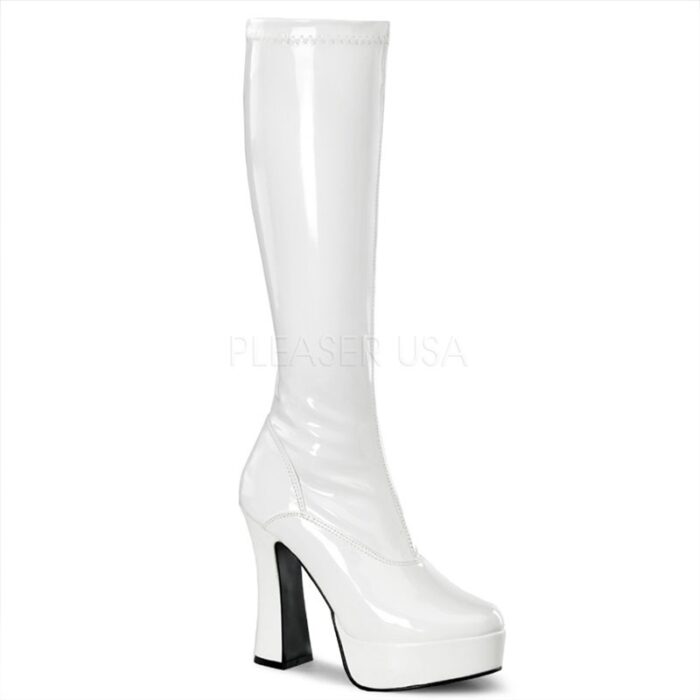 ELECTRA-2000Z Witte gogo stretch knielaars