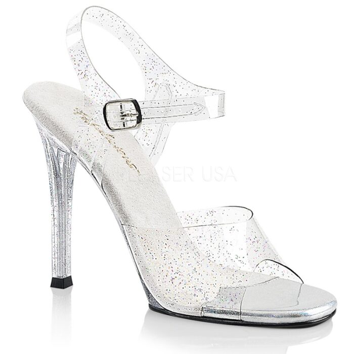 GALA-08 MMG Poseerschoenen met glitterbandjes en glitternaaldhak