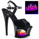MOON-709 FLM | Paaldans schoenen met vlammen | Sexyhogehakken.nl