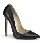 SEXY-20 | Mat zwarte sexy pump met hoge naaldhak | Pleaser specialist