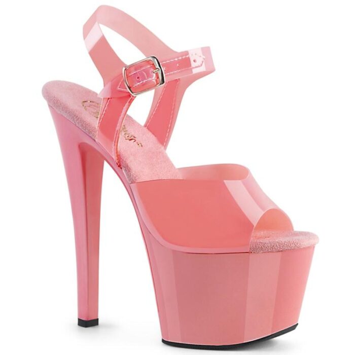 SKY-308 N | Baby roze hakken met plateau | Sexyhogehakken.nl