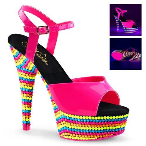 DELIGHT-609 RBS | Regenboog danshakken in neon roze