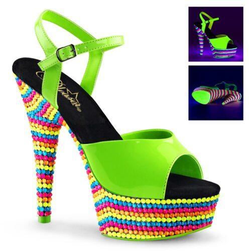 Pleaser DELIGHT-609 RBS | Danshakken in neon groen