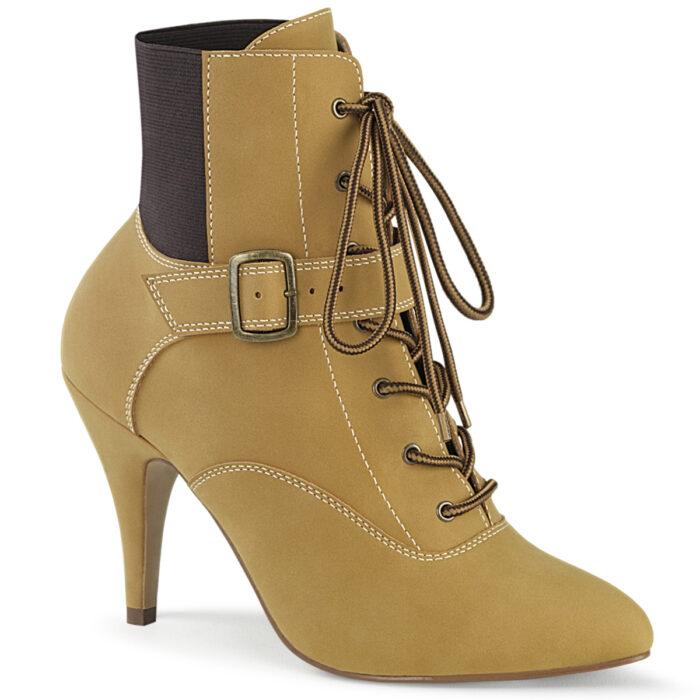 DREAM-1022 Timberland gele veterlaarsjes in grote maten met hak