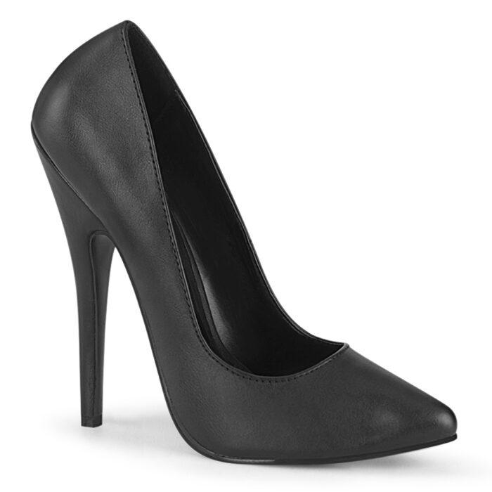 DOMINA-420 Matte gladde pumps met extra hoge naaldhak in grote maten