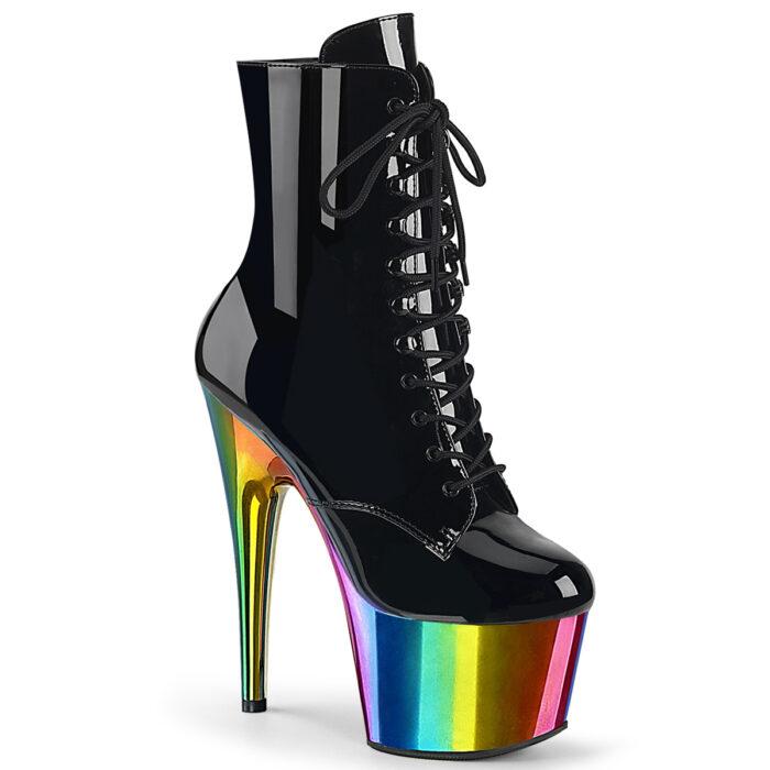 ADORE-1020 RC Regenboog enkellaars met plateau en naaldhak