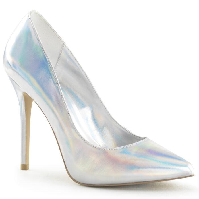 AMUSE-20 SHGPU Hologram pumps met naaldhak en ingebouwd plateautje
