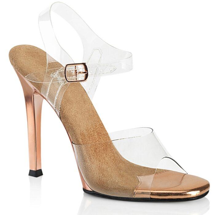 GALA-08 Rosegold poseerhakken met transparante banden
