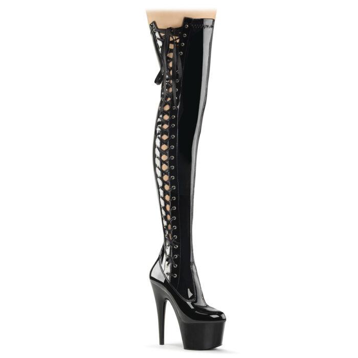 ADORE-3050 Overknee laarzen met lintveters aan de zijkant en hoge plateau