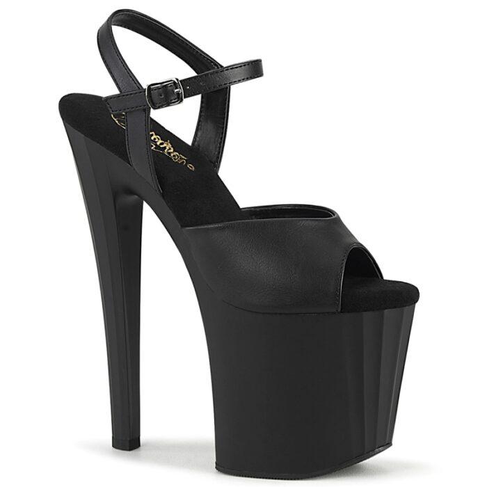 ENCHANT-709 | Zwarte matte Pleaser hakken